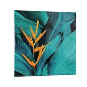 Quadro su vetro - Il fiore dell'Eden - 30x30 cm