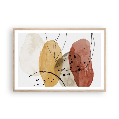 Poster in cornice rovere chiaro - Come aria leggera e trasparente - 91x61 cm