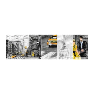 Campione di Fotomurale Adesivo Deluxe Sticker - Racconto di New York - Città, New York, Architettura - 100x30 cm
