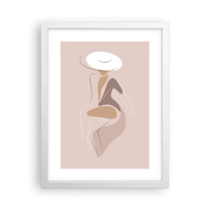 Poster in cornice bianca - Essere una dama - 30x40 cm