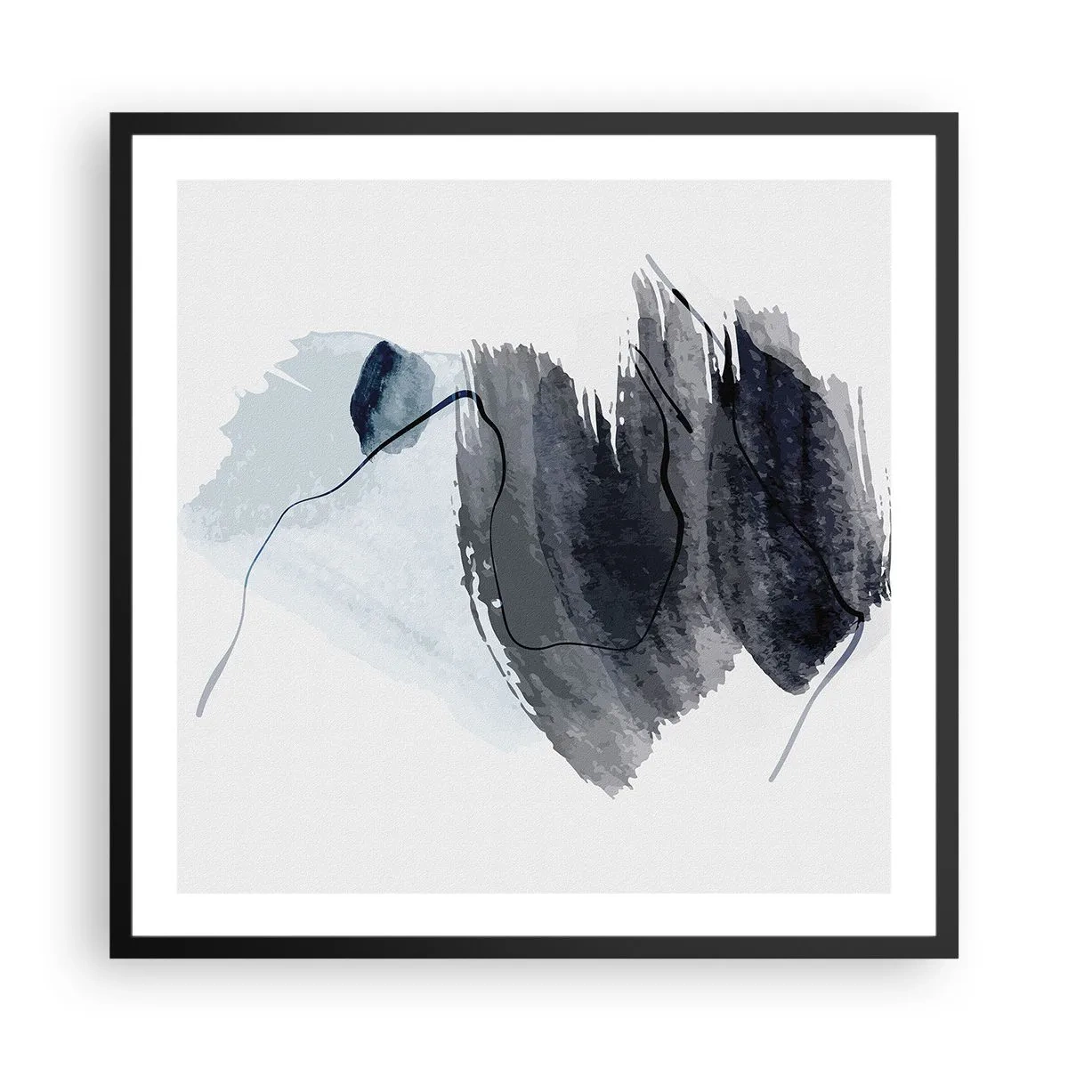 Poster in cornice nera - Intensità e movimento - 60x60 cm