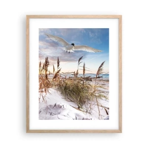 Poster in cornice rovere chiaro - Vento dal mare - 40x50 cm