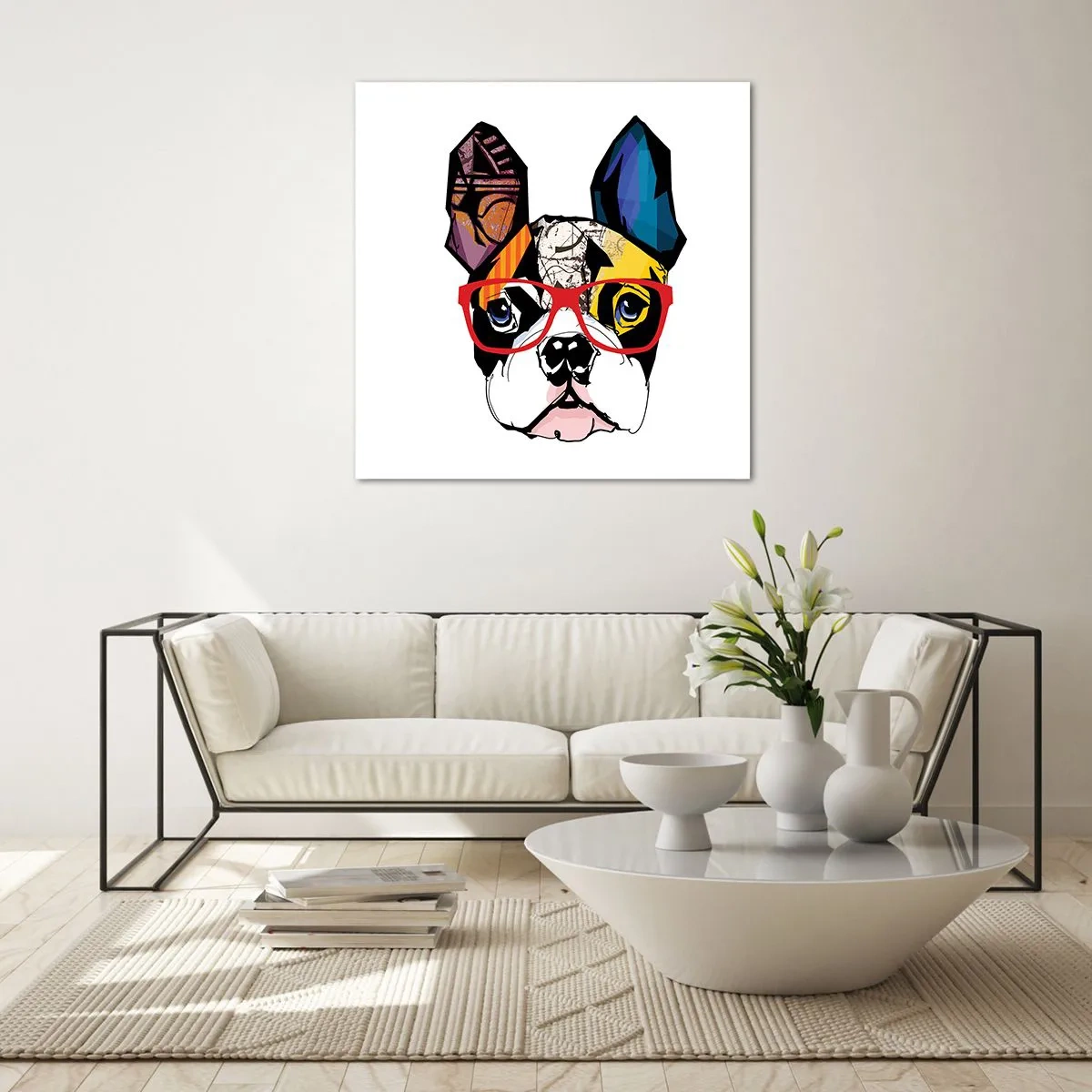 Quadro su vetro - Intellettuale - 70x70 cm