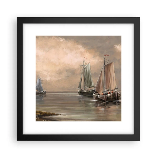 Poster in cornice nera - Il ritorno dei marinai - 30x30 cm