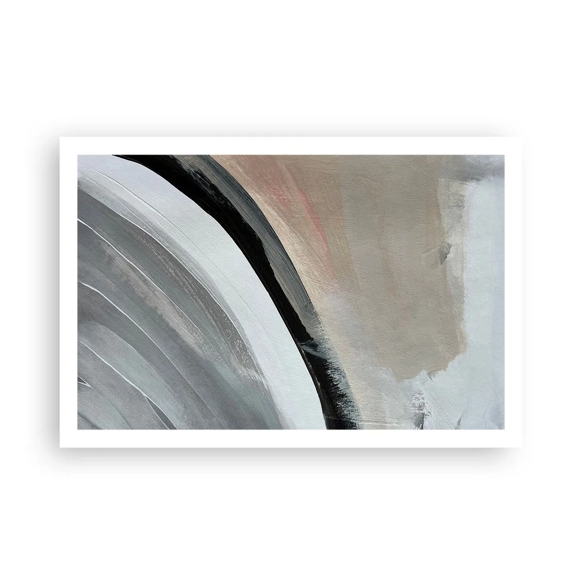 Poster - Composizione: arco di nero e grigio - 91x61 cm