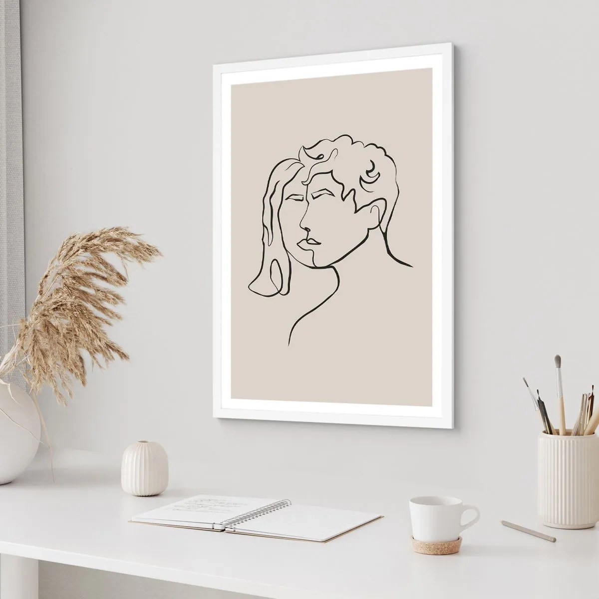 Poster in cornice bianca - E divennero una cosa sola - 61x91 cm