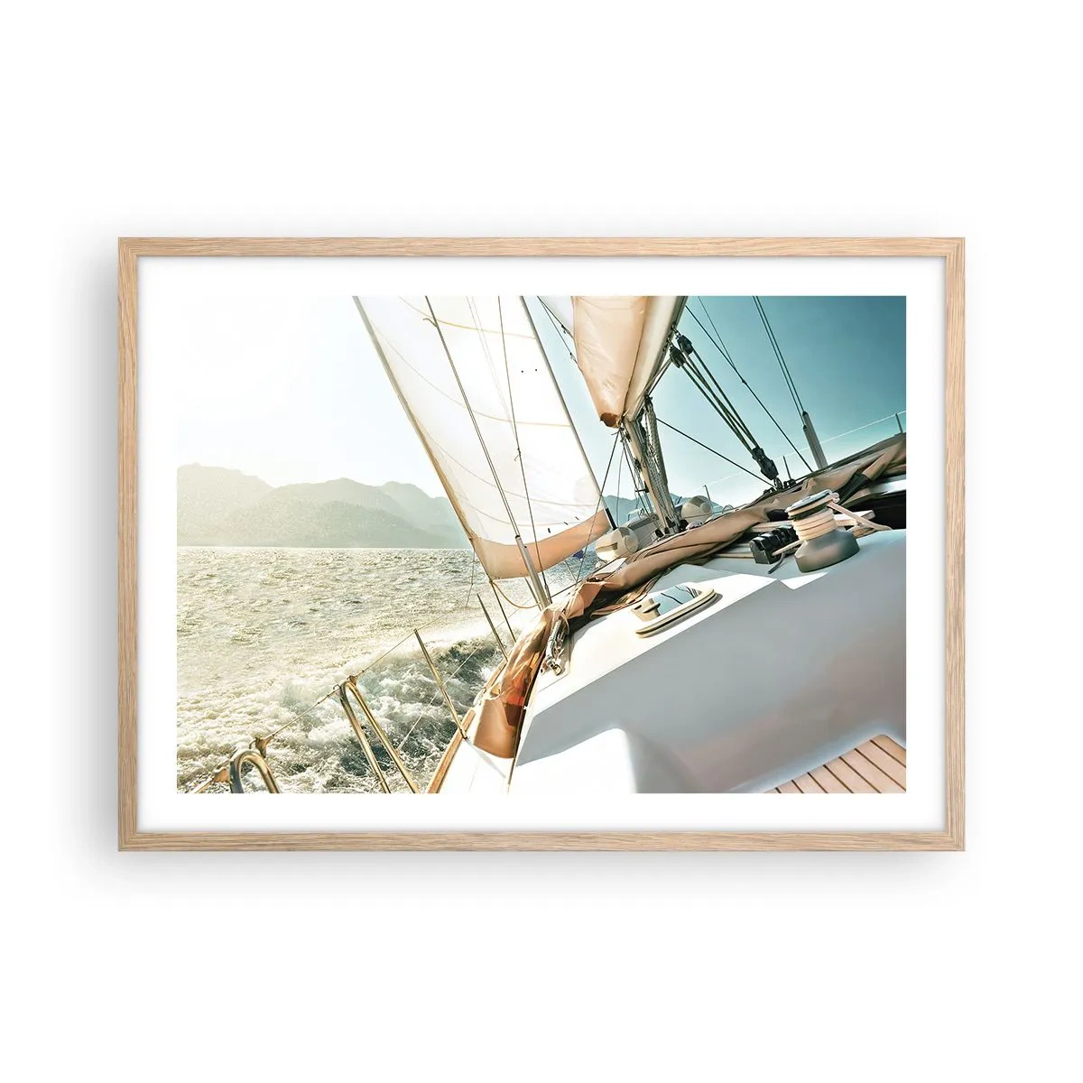 Poster in cornice rovere chiaro - A vele spiegate - 70x50 cm
