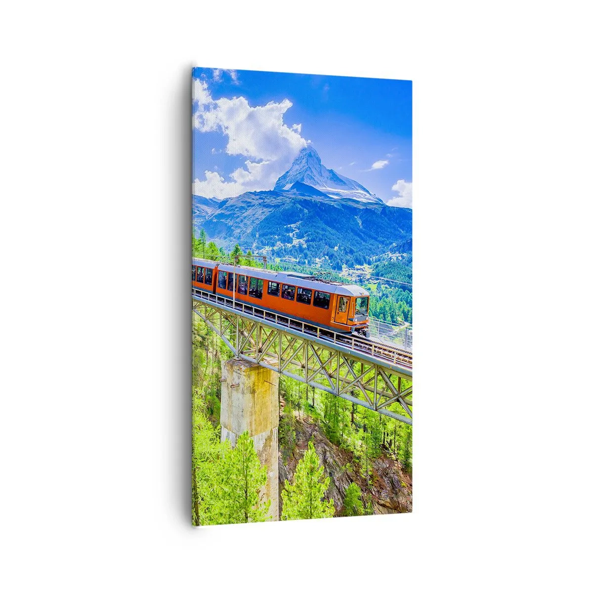 Quadro su tela - Stampe su Tela - Ferrovia alpina - 65x120 cm