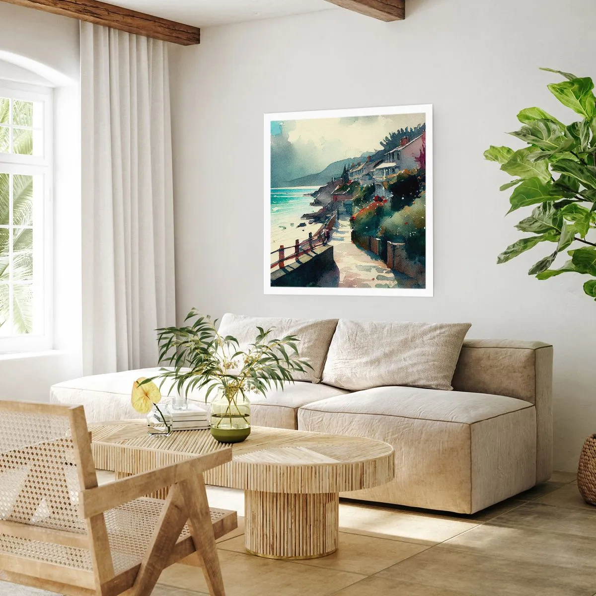 Poster - Cittadina mediterranea - 30x30 cm