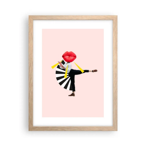 Poster in cornice rovere chiaro - Pop-art surrealistica - 30x40 cm
