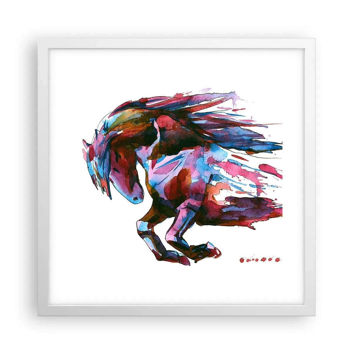 Poster in cornice bianca - In estasi - 40x40 cm