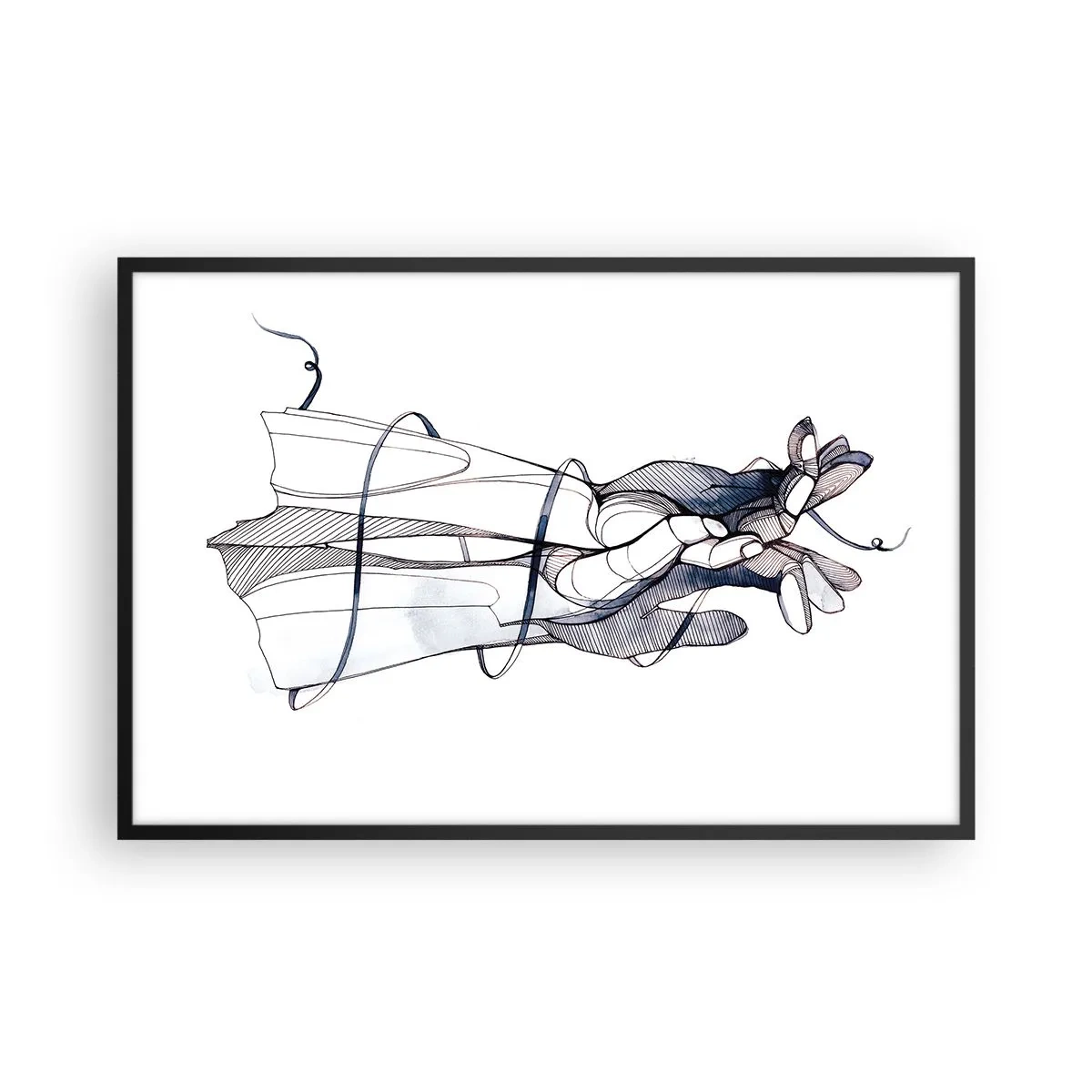 Poster in cornice nera - Studio del tocco - 91x61 cm