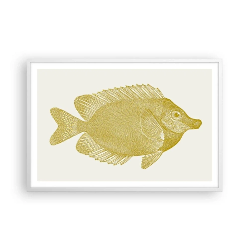 Poster in cornice bianca - Pesce e basta - 91x61 cm
