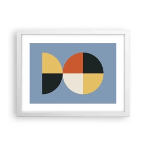 Poster in cornice bianca - Guarda e conta - 40x30 cm