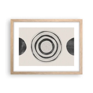 Poster in cornice rovere chiaro - Conta ciò che sta in mezzo - 40x30 cm