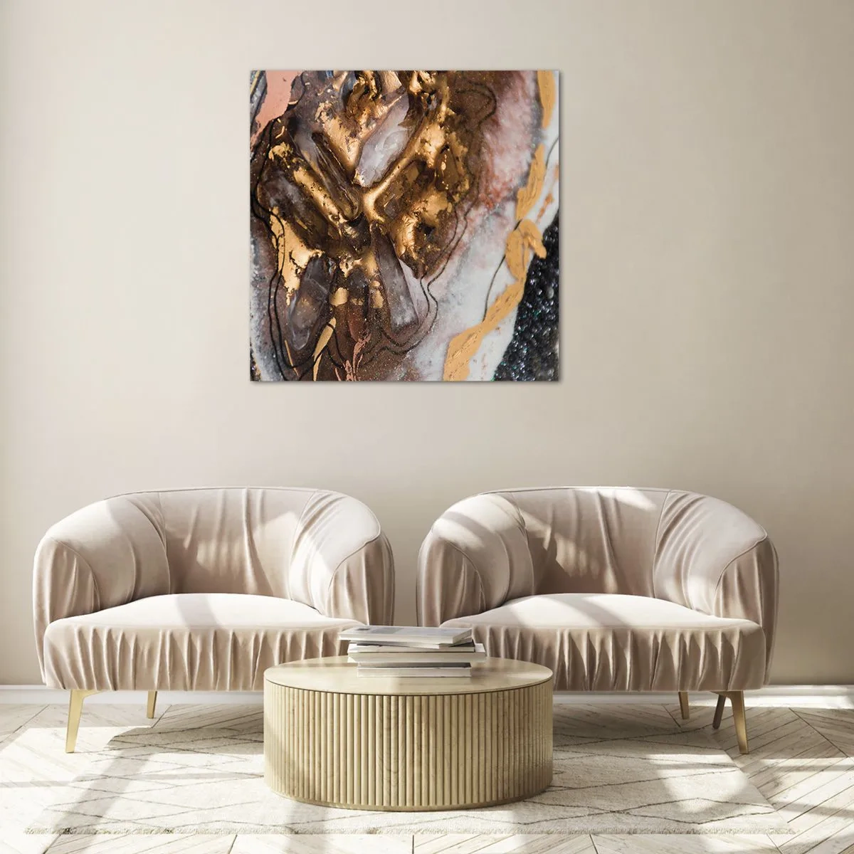 Quadro su vetro - L'elemento della terra - 60x60 cm