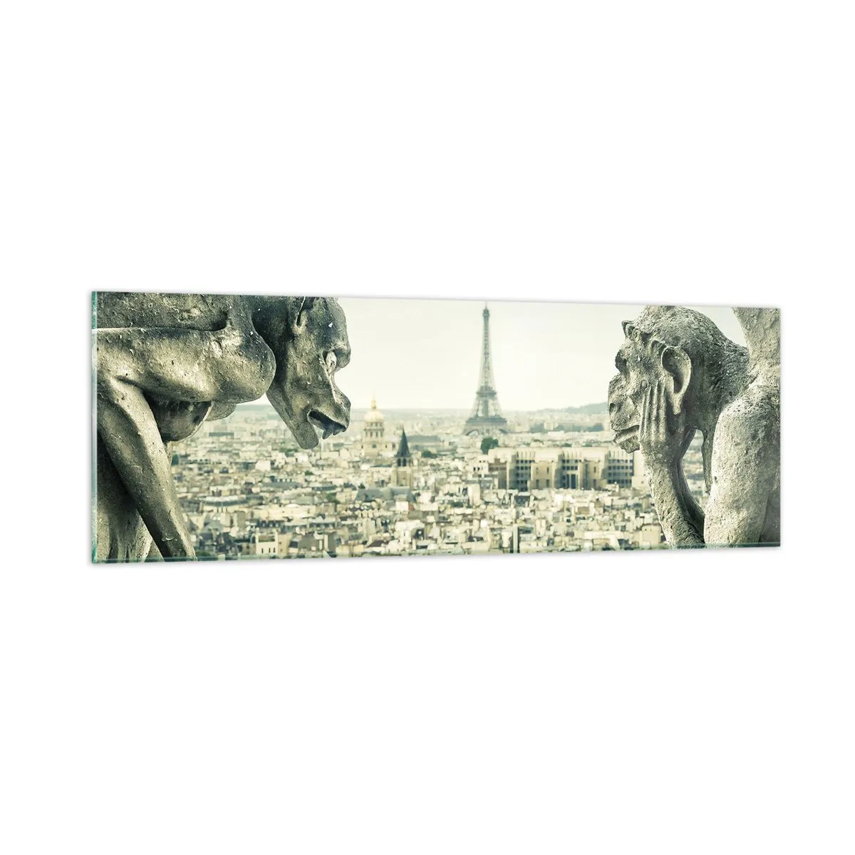 Quadro su vetro - Chiacchierate parigine - 90x30 cm