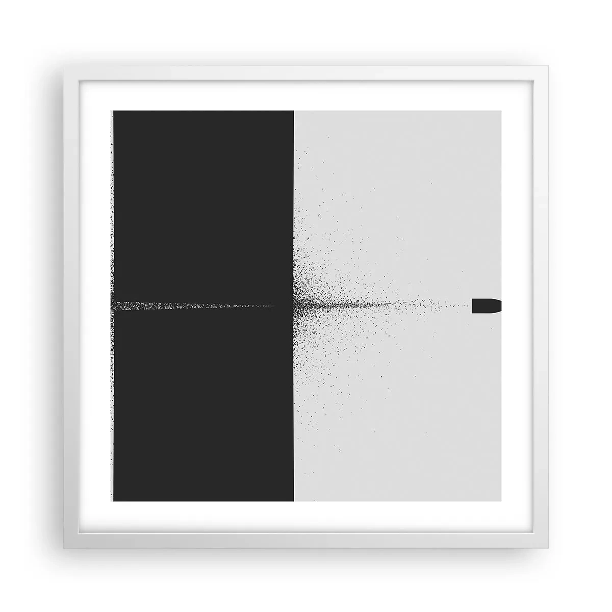 Poster in cornice bianca - Dritto allo scopo - 50x50 cm