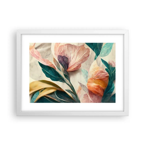 Poster in cornice bianca - I fiori delle isole del sud - 40x30 cm