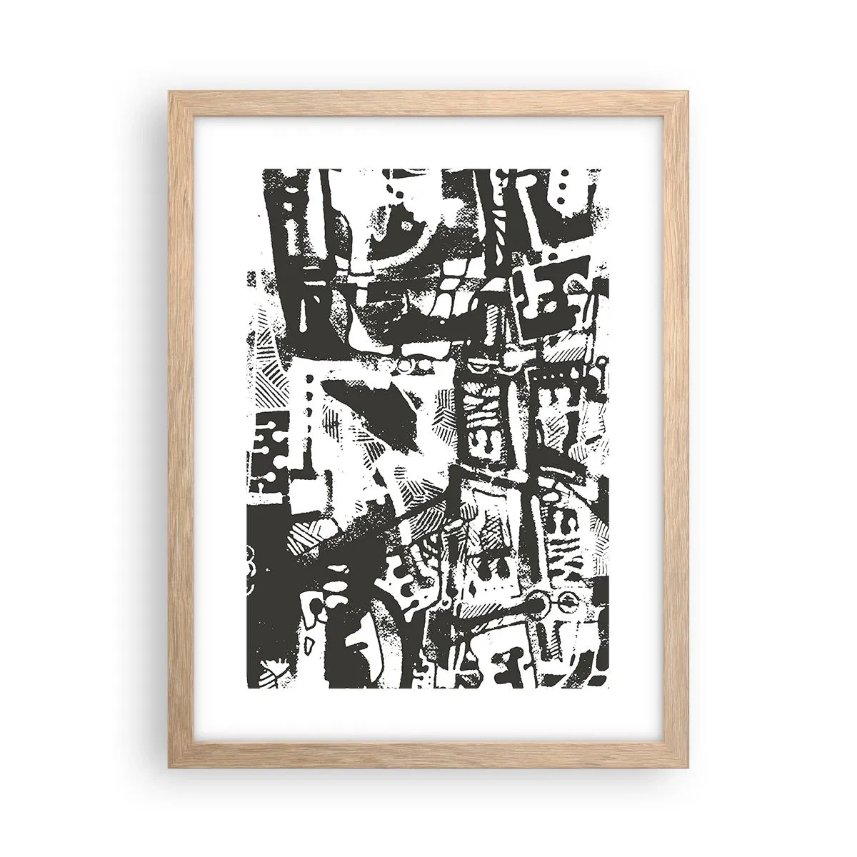 Poster in cornice rovere chiaro - Ordine o caos? - 30x40 cm