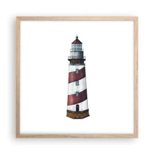 Poster in cornice rovere chiaro - Sempre di guardia - 50x50 cm