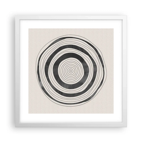 Poster in cornice bianca - Conta ciò che sta in mezzo - 40x40 cm