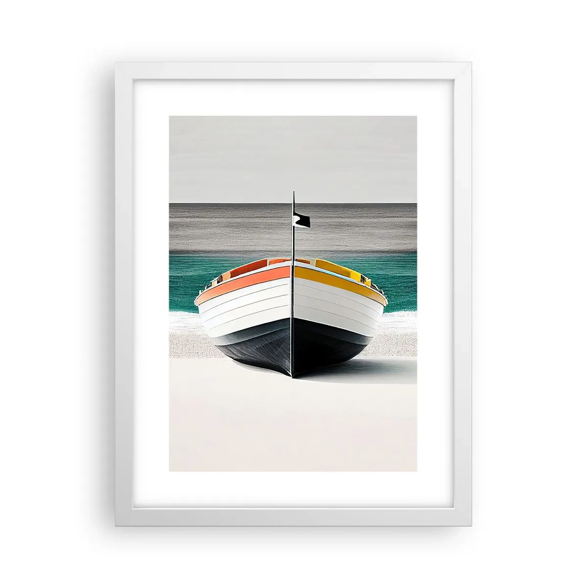 Poster in cornice bianca - Al suo posto - 30x40 cm