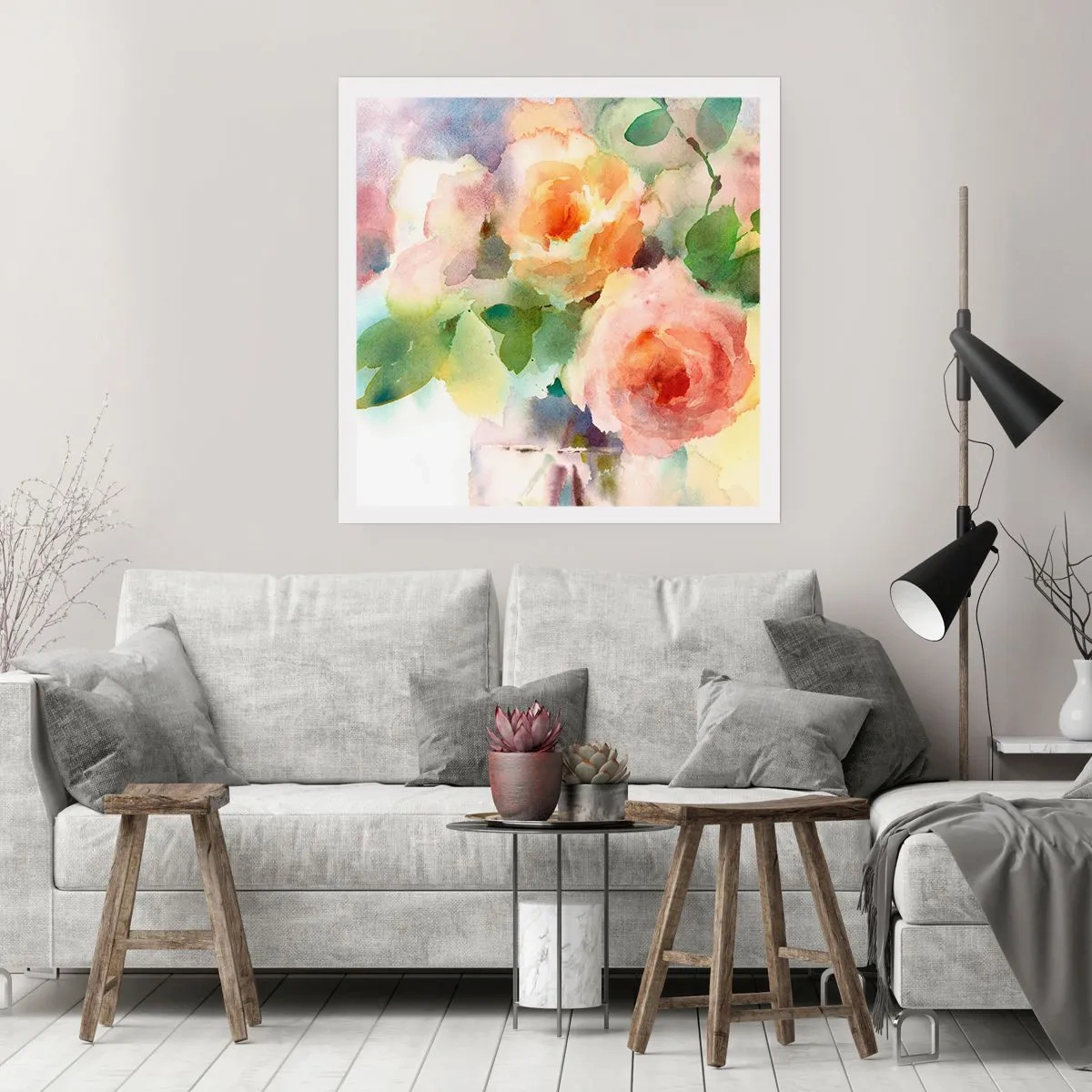 Poster - Delicati come un acquerello - 40x40 cm