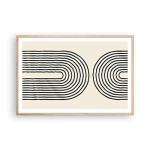 Poster in cornice rovere chiaro - Tra un attimo... - 91x61 cm