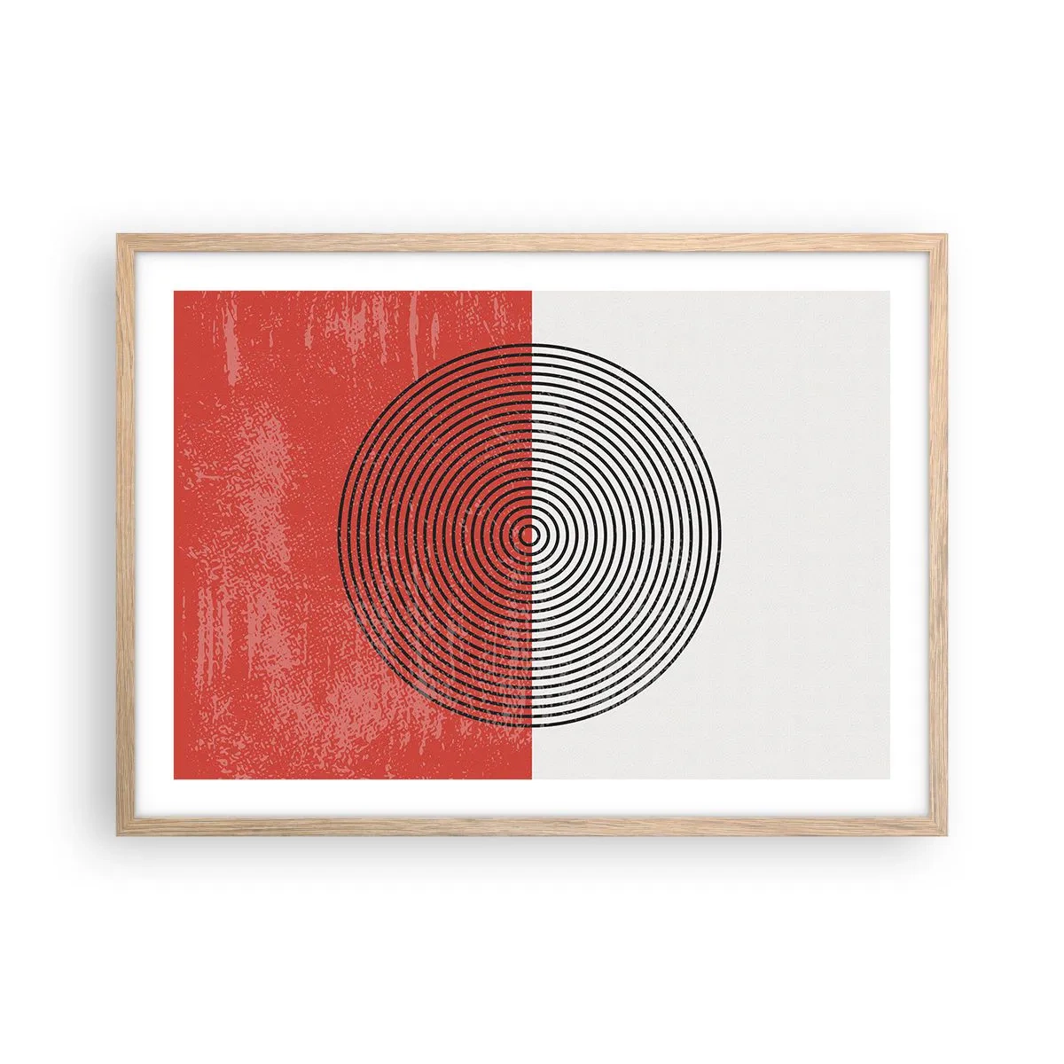 Poster in cornice rovere chiaro - Dritto al centro - 70x50 cm