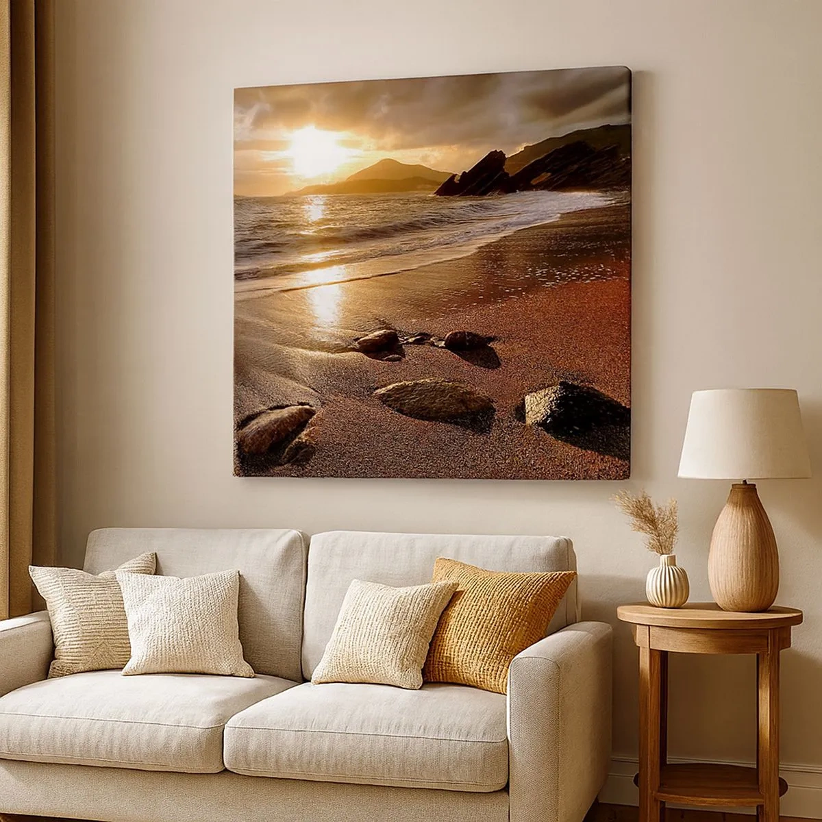 Quadro su tela - Stampe su Tela - Seguendo il sole verso le colline - 30x30 cm