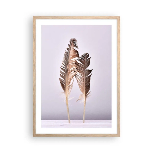 Poster in cornice rovere chiaro - Contro il nulla - 50x70 cm