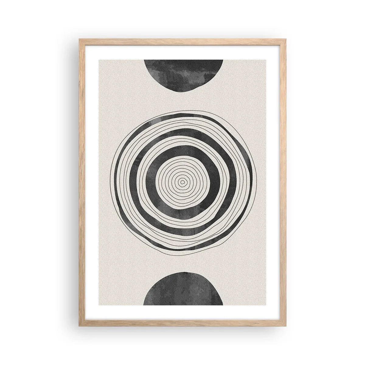 Poster in cornice rovere chiaro - Conta ciò che sta in mezzo - 50x70 cm