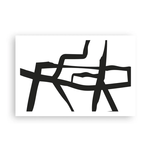 Poster - Struttura bianca e nera - 91x61 cm