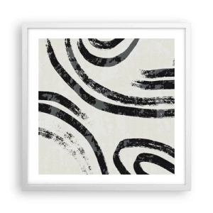 Poster in cornice bianca - Interrotto a metà - 50x50 cm