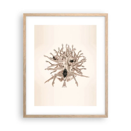 Poster in cornice rovere chiaro - Fiorendo nella danza - 40x50 cm