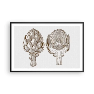 Poster in cornice nera - Lezione di anatomia - 91x61 cm