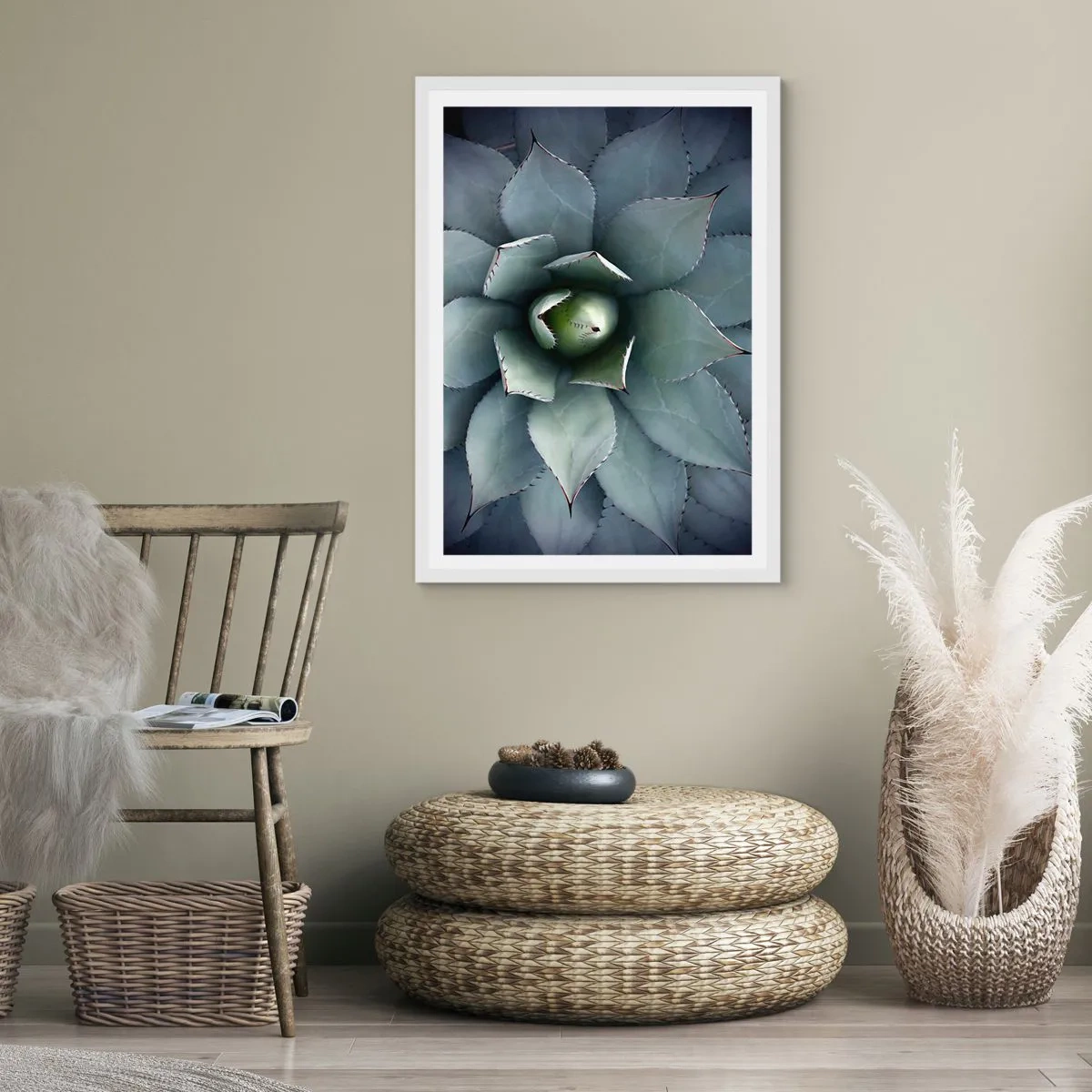 Poster in cornice bianca - Adesca e minaccia - 40x50 cm
