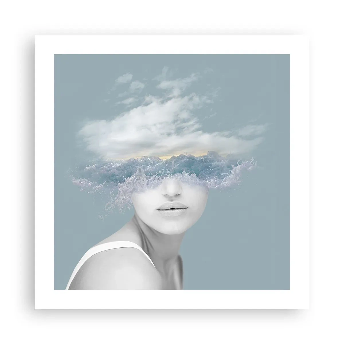 Poster - Con la testa tra le nuvole - 50x50 cm