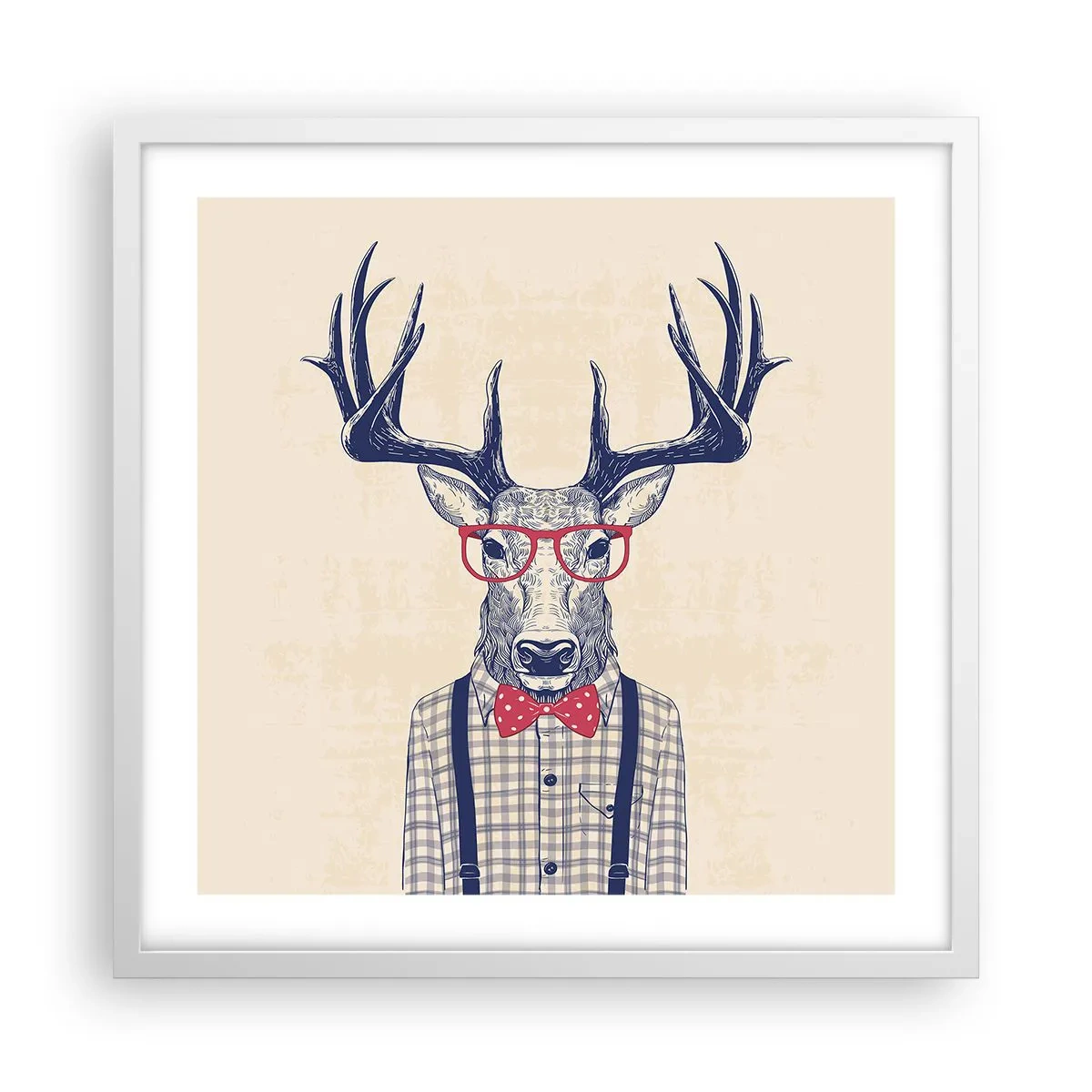 Poster in cornice bianca - Divertente stravaganza - 50x50 cm