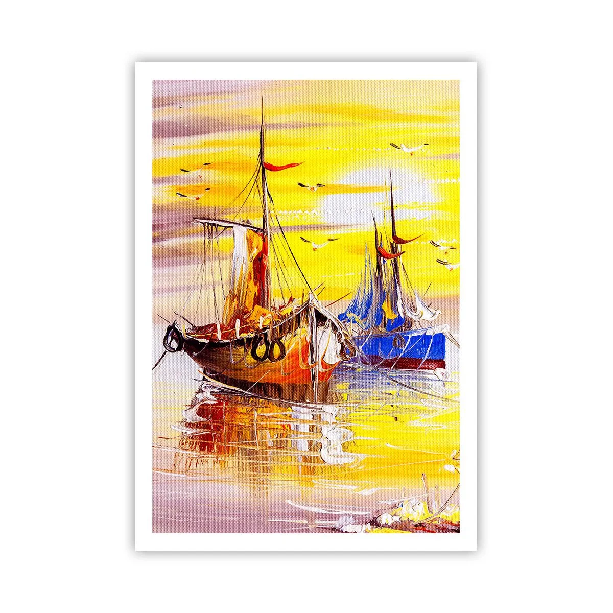 Poster - Meritato riposo nel porto - 70x100 cm