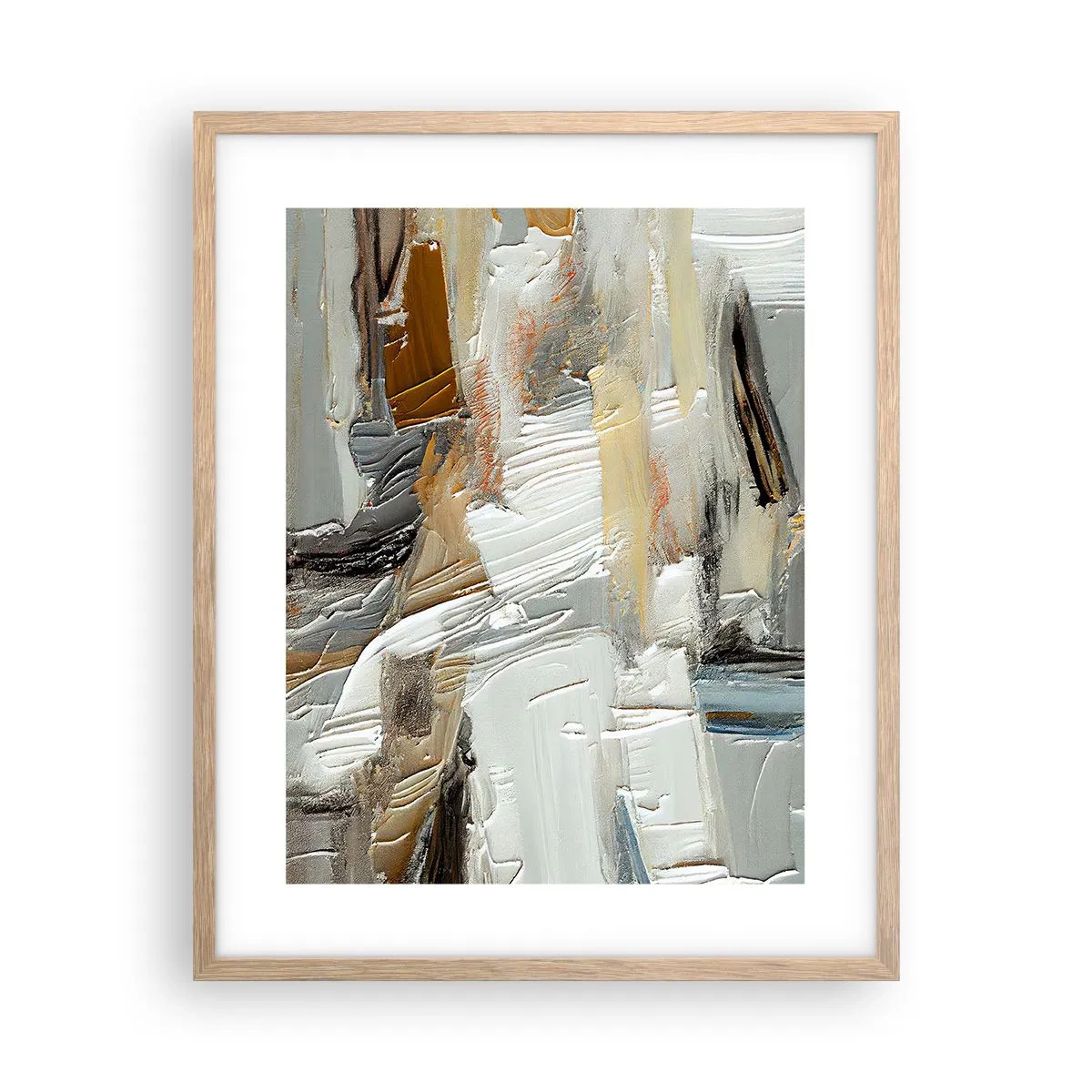 Poster in cornice rovere chiaro - Strati colorati - 40x50 cm