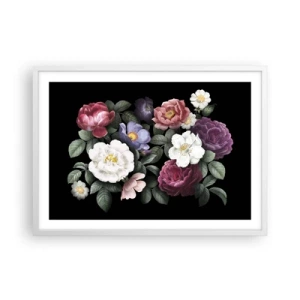 Poster in cornice bianca - Dal giardino inglese - 70x50 cm