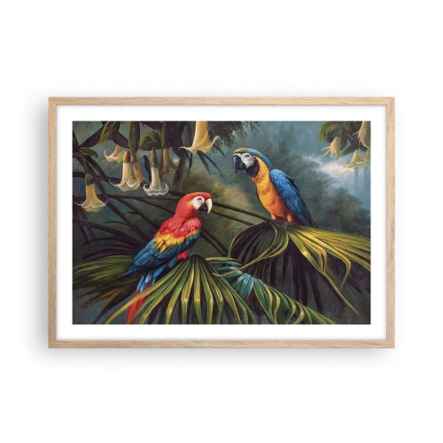 Poster in cornice rovere chiaro - Romanticità ai tropici - 70x50 cm
