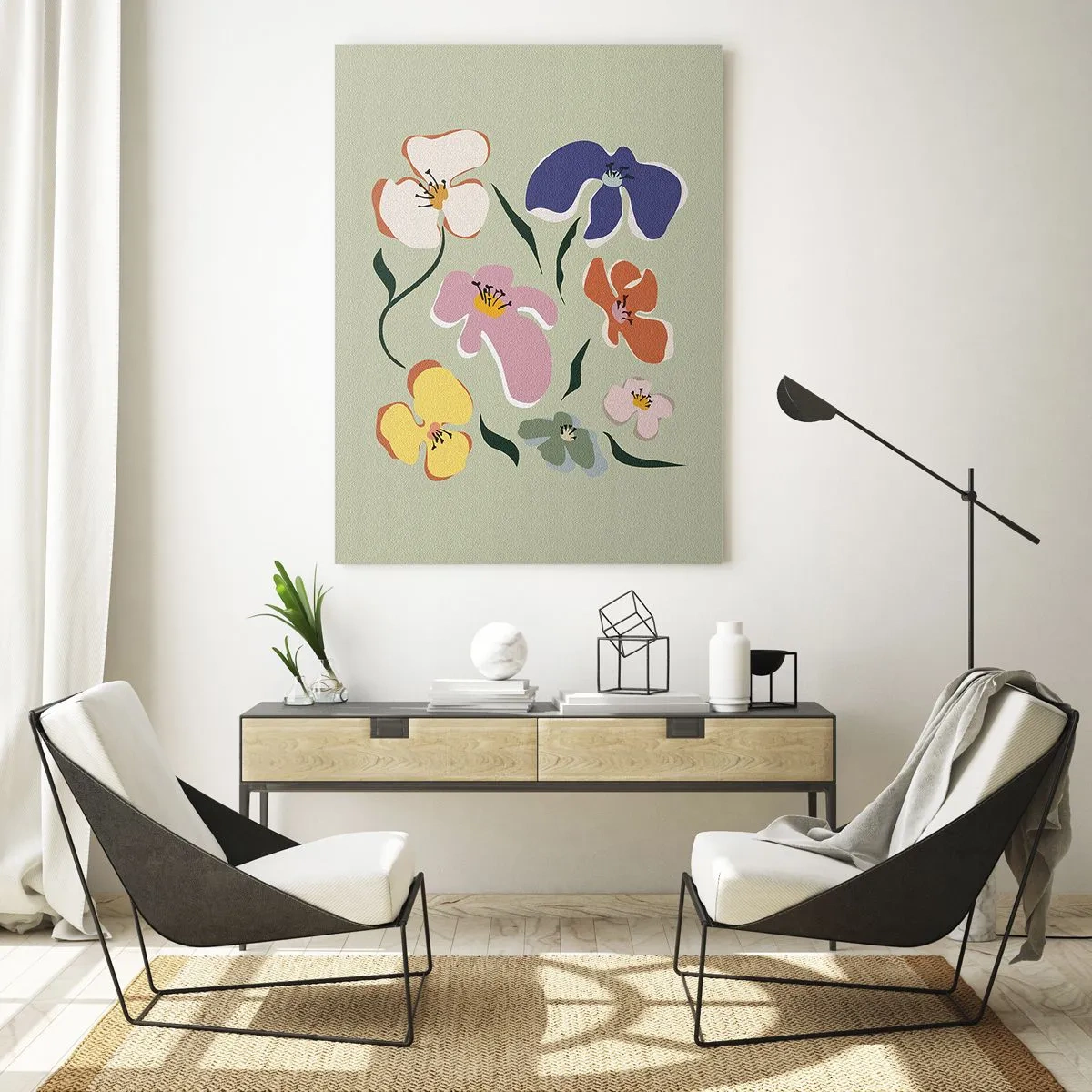 Quadro su vetro - Compagne delle viole - 70x100 cm