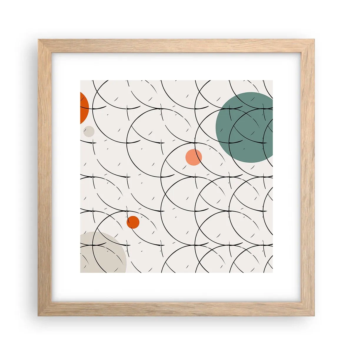 Poster in cornice rovere chiaro - Nello spirito della pop-art - 30x30 cm