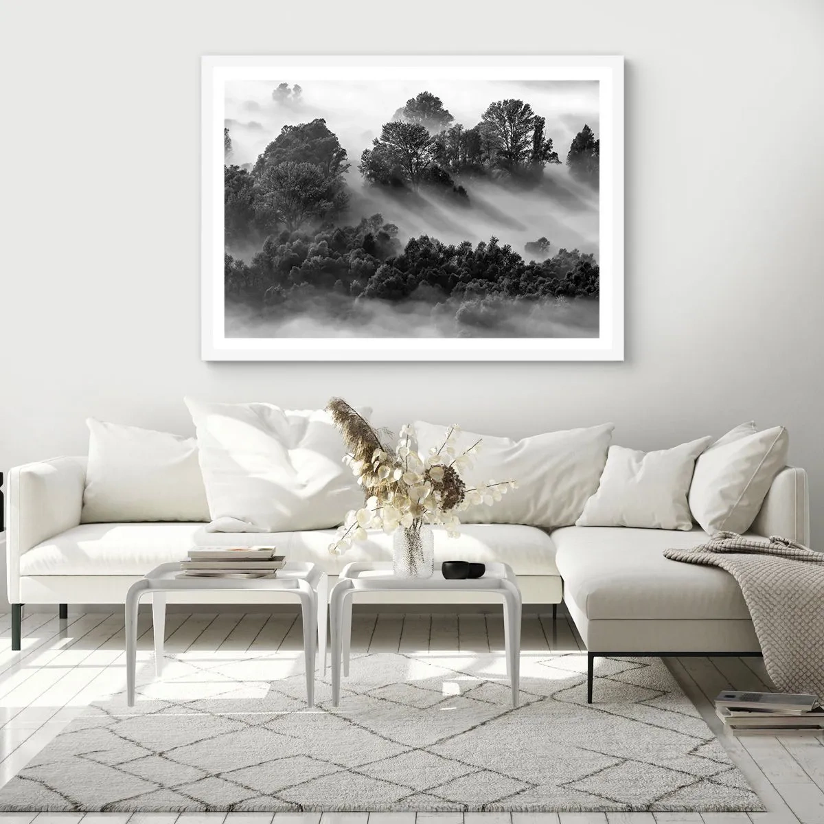 Poster in cornice bianca - Risveglio dal sonno - 50x40 cm