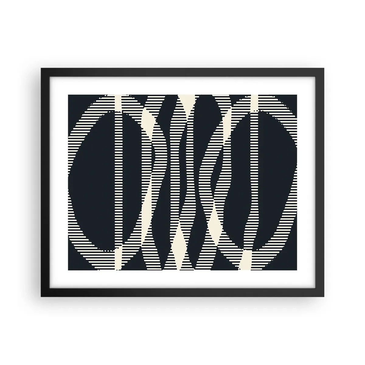 Poster in cornice nera - Tentativo di rompere l'oscurità - 50x40 cm