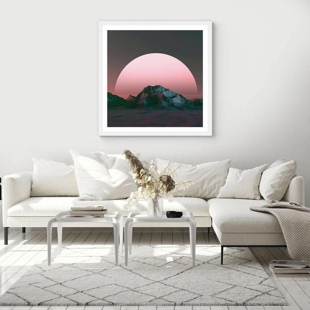 Poster in cornice bianca - Nella galassia accanto - 30x30 cm