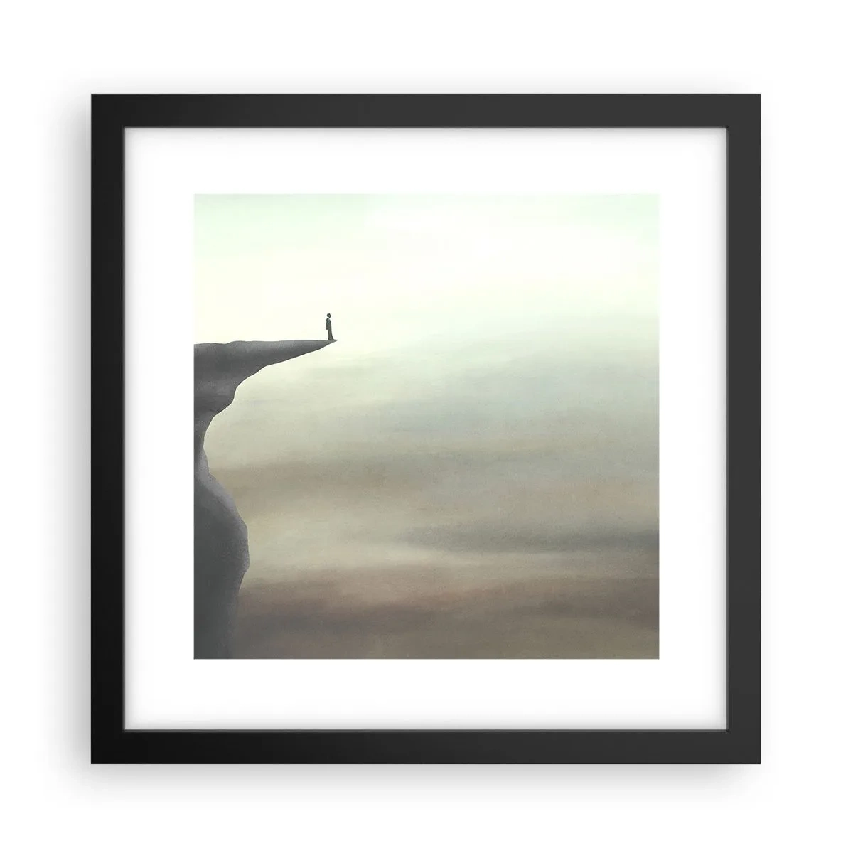 Poster in cornice nera - Certamente verso l'alto! - 30x30 cm